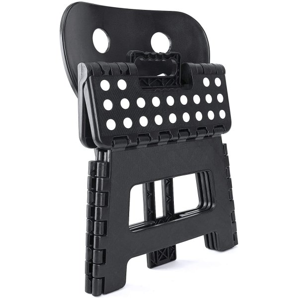Folding Step Stool with Smile Back Support for Kids