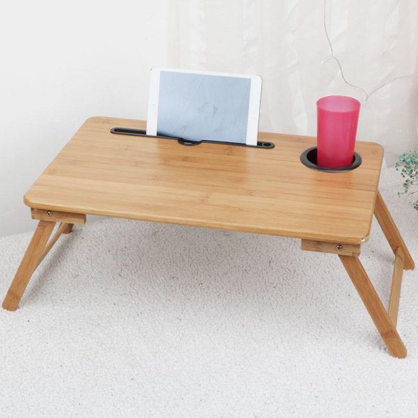 Table Wood Fold Small Computer Study Desk Bed Tray Mesas De Cama  random graphic